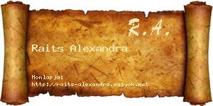 Raits Alexandra névjegykártya